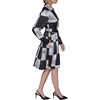 image:imageKARL LAGERFELD Womens Long Sleeve Printed Twill Wear to Work Shirt DressBlackBirch Multi