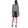 image:imageKARL LAGERFELD Womens Long Sleeve Round Neck Twotoned Cropped Career JacketBlackSoft White