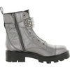 image:imageKARL LAGERFELD Womens Lugsole Maeva Combat Boot With Crystal DetailPewter