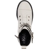 image:imageKARL LAGERFELD Womens Lugsole Maeva Combat Boot With Crystal DetailSoft White