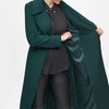 image:imageKARL LAGERFELD Womens Luxe Twill Classic Belted MaxiEmerald