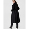 image:imageKARL LAGERFELD Womens Luxe Wool Classic Long Wrap Coat W FurBlack