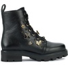 image:imageKARL LAGERFELD Womens Makenzie Lace Up Combat Boot With PinsBlack