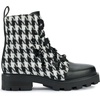 image:imageKARL LAGERFELD Womens Makenzie Lace Up Combat Boot With PinsBlackWhite