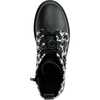 image:imageKARL LAGERFELD Womens Makenzie Lace Up Combat Boot With PinsBlackWhite