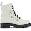 image:imageKARL LAGERFELD Womens Makenzie Lace Up Combat Boot With PinsSoft White