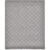 image:imageKARL LAGERFELD Womens Metallic Icon Print Lightweight PashminaGrey