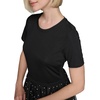 image:imageKARL LAGERFELD Womens Pearl Mesh Short Sleeve Round Neck Midi DressBlack