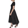 image:imageKARL LAGERFELD Womens Pearl Mesh Short Sleeve Round Neck Midi DressBlack