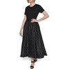 image:imageKARL LAGERFELD Womens Pearl Mesh Short Sleeve Round Neck Midi DressBlack