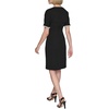 image:imageKARL LAGERFELD Womens Pearl Trim Short Sleeve Round Neck Sheath DressBlack