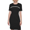 image:imageKARL LAGERFELD Womens Pearl Trim Short Sleeve Round Neck Sheath DressBlack