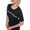 image:imageKARL LAGERFELD Womens Pearl Trim Short Sleeve Round Neck Sheath DressBlack