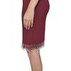 image:imageKARL LAGERFELD Womens Pearl Trim Sleeveless Round Neck Sheath DressBarolo Wine