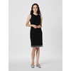image:imageKARL LAGERFELD Womens Pearl Trim Sleeveless Round Neck Sheath DressBlack