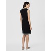 image:imageKARL LAGERFELD Womens Pearl Trim Sleeveless Round Neck Sheath DressBlack