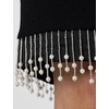 image:imageKARL LAGERFELD Womens Pearl Trim Sleeveless Round Neck Sheath DressBlack