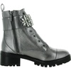 image:imageKARL LAGERFELD Womens Pippa Lug Sole Combat Boot With Rhinestone EmbellishmentsSilver