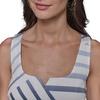image:imageKARL LAGERFELD Womens Printed V Neck Sleeveless Midi DressSoft WhiteChambray Blue Multi