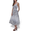 image:imageKARL LAGERFELD Womens Printed V Neck Sleeveless Midi DressSoft WhiteChambray Blue Multi