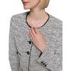 image:imageKARL LAGERFELD Womens Round Neck Abstract Texture Knit Tweed JacketSoft White Black
