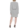 image:imageKARL LAGERFELD Womens Round Neck Abstract Texture Knit Tweed JacketSoft White Black