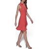 image:imageKARL LAGERFELD Womens Ruffle Flounce Collared Sleeveless Mini DressSunset Coral
