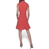 image:imageKARL LAGERFELD Womens Ruffle Flounce Collared Sleeveless Mini DressSunset Coral