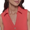 image:imageKARL LAGERFELD Womens Ruffle Flounce Collared Sleeveless Mini DressSunset Coral