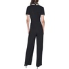 image:imageKARL LAGERFELD Womens Short Sleeve Scuba Crepe Casual JumpsuitBlackBirch Multi