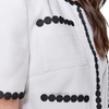 image:imageKARL LAGERFELD Womens Short Sleeve Tweed JacketSoft White Black