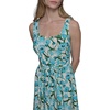 image:imageKARL LAGERFELD Womens Sleeveless Square Neck Tie Waist Midi DressBlue Hydrangea Combo
