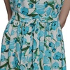 image:imageKARL LAGERFELD Womens Sleeveless Square Neck Tie Waist Midi DressBlue Hydrangea Combo