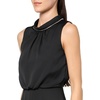 image:imageKARL LAGERFELD Womens Thigh Slit Sleeveless Mock Neck Midi DressBlack