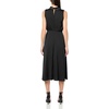 image:imageKARL LAGERFELD Womens Thigh Slit Sleeveless Mock Neck Midi DressBlack