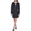 image:imageKARL LAGERFELD Womens Tweed Printed Scoop Neck Cropped JacketBlack
