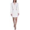 image:imageKARL LAGERFELD Womens Tweed Printed Scoop Neck Cropped JacketIvory