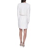 image:imageKARL LAGERFELD Womens Tweed Printed Scoop Neck Cropped JacketIvory