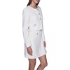 image:imageKARL LAGERFELD Womens Tweed Printed Scoop Neck Cropped JacketIvory