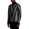 image:imageKARL LAGERFELD mens Jacquard Half Zip SweaterBlackWhite