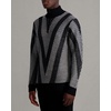 image:imageKARL LAGERFELD mens Jacquard Half Zip SweaterBlackWhite
