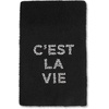 image:imageKARL LAGERFELD womens Sparkle Embroidered Letters Cest La Vie ScarfBlack