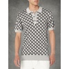 image:imageKarl Lagerfeld Mens All Over Logo Sweater Polo CottonGrey