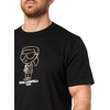 image:imageKarl Lagerfeld Mens Crewneck Short Sleeve Classic Karl Graphic Relaxed Fit TShirtRoyal Black