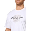 image:imageKarl Lagerfeld Mens Crewneck Short Sleeve Cursive Logo Design Relaxed Fit TShirtOptic White
