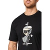 image:imageKarl Lagerfeld Mens Crewneck Short Sleeve Spliced Armor Graphic Design Relaxed Fit TShirtBlack