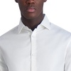 image:imageKarl Lagerfeld Mens Jacquard Hexagon Long Sleeve Dress ShirtWhite