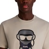 image:imageKarl Lagerfeld Mens Short Sleeve Crewneck Graphic Design TShirtBeige
