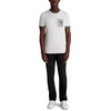 image:imageKarl Lagerfeld Mens Short Sleeve Crewneck Graphic Design TShirtWhtOlv