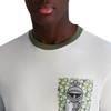 image:imageKarl Lagerfeld Mens Short Sleeve Crewneck Graphic Design TShirtWhtOlv